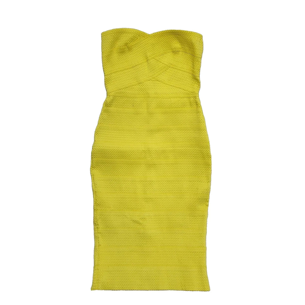 River Island Yellow Sleeveless Bodycon Midi Party Dress Uk Women's 10 L295