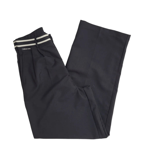 Kroche Black Wide Leg Dress Trousers Uk Women's Size M W28 L30 EE286