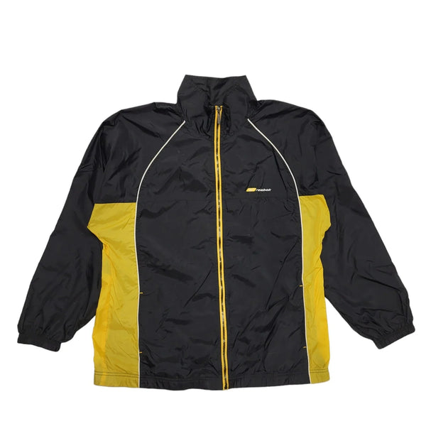 Reebok Vintage 90's Black & Yellow Full Zip Jacket Mens UK M