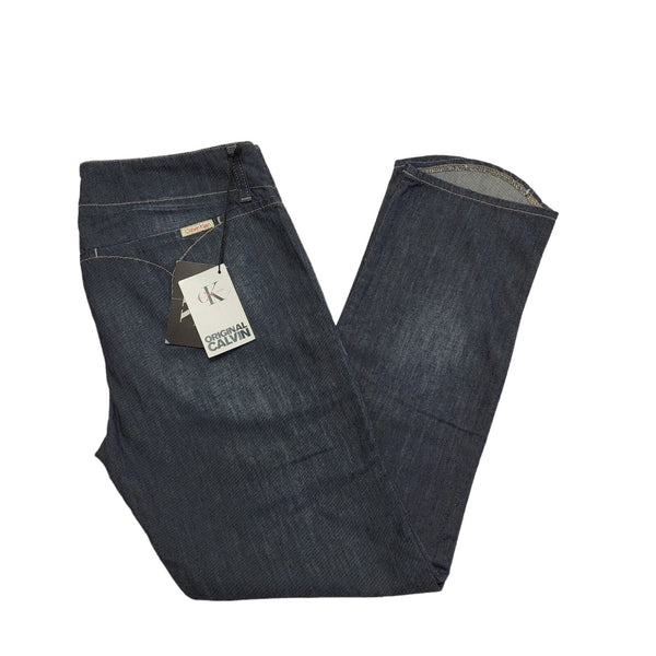 Calvin Klein 90s Vintage Dark Blue Straight Denim Jeans Uk Women's 8 W27 L26