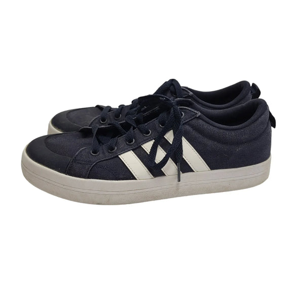Adidas Bravada Navy Blue & White Lace-Up Trainers Uk Men's Size 8