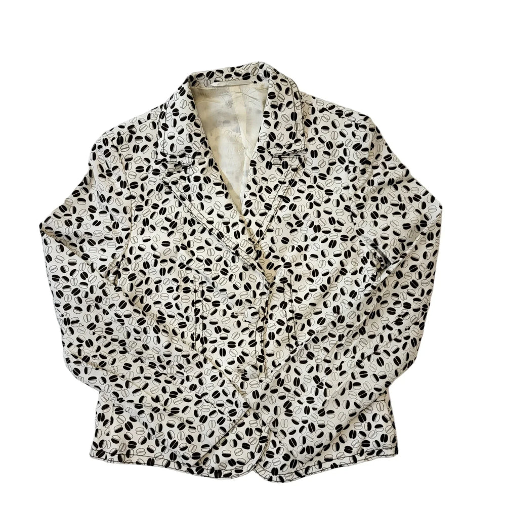 70s Vintage Coffee Bean Design Jacket Women's Size 8