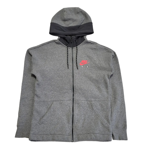 Nike Grey Drawstring Zip Sports Sweatshirt Hoodie Men's uk S eu 48 H257