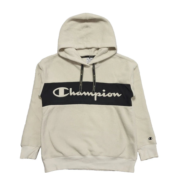 Champion Beige Pullover Fleece Hoodie Uk Women's Size Medium L365