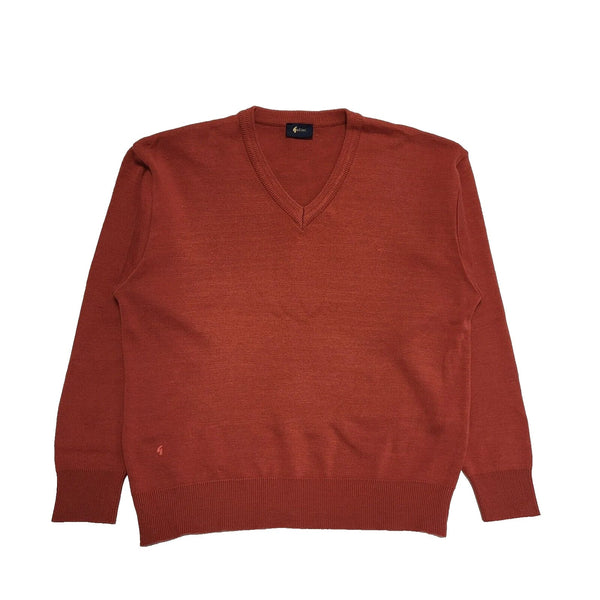 Gabicci Red L/Sleeve Knit V-Neck Casual Jumper Men's UK L EU 54 K348