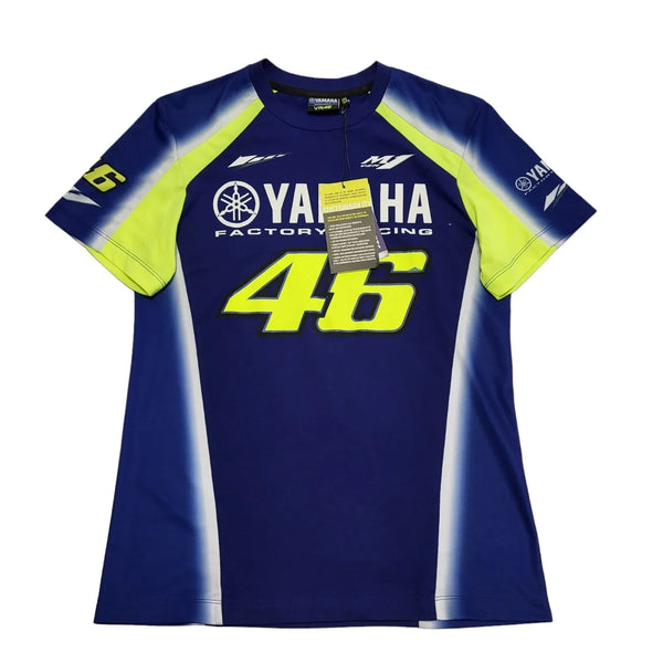 Dual VR Yamaha No 46 Navy Blue Green Racing Jersey UK Men's M Bnwt L541