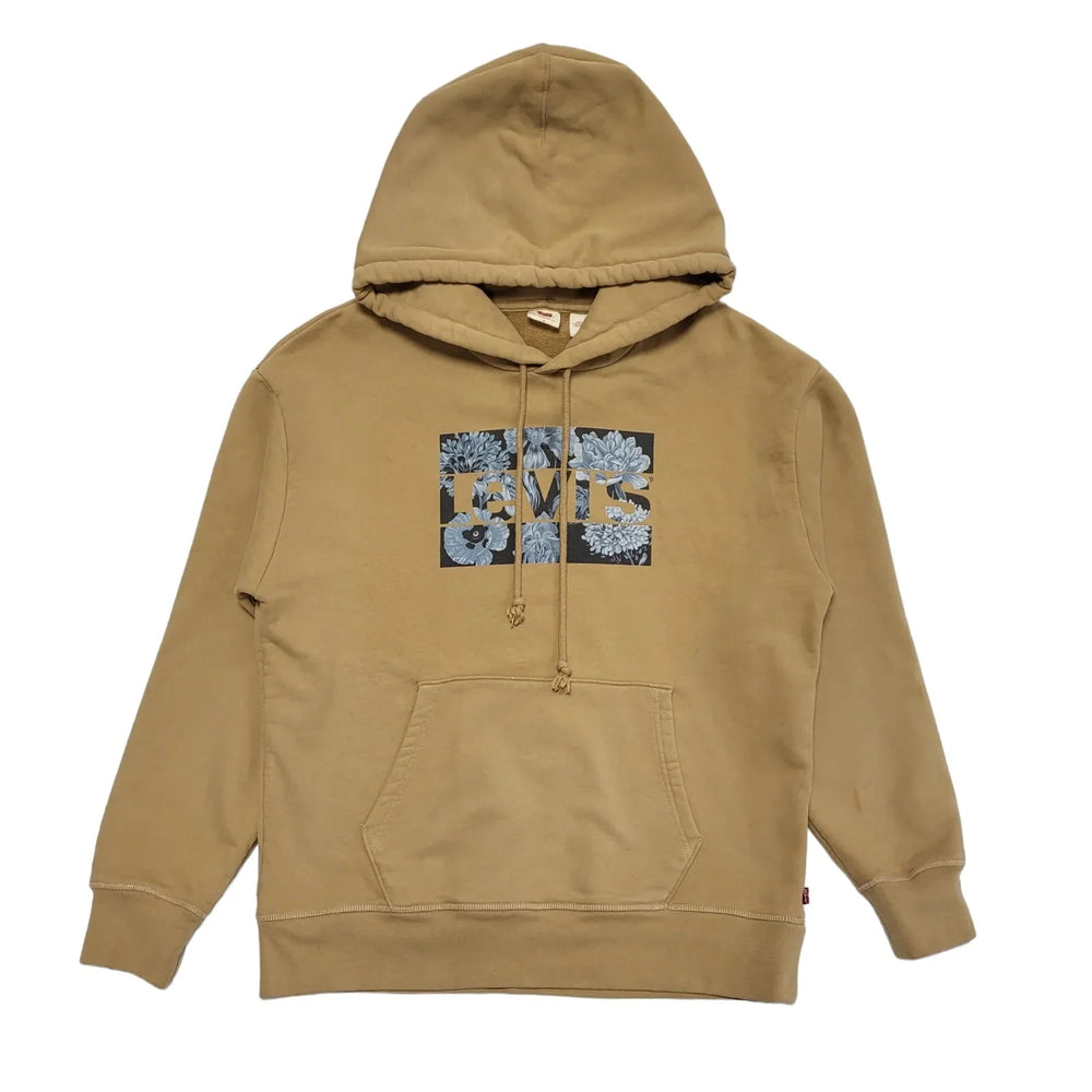 Levi's Beige Drawstring Pullover Sweatshirt Hoodie Uk Men's Size M D196
