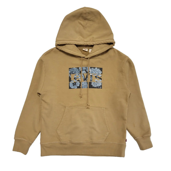 Levi's Beige Drawstring Pullover Sweatshirt Hoodie Uk Men's Size M D196