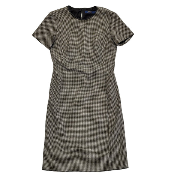 Ralph Lauren Grey Short Sleeve Bodycon Dress Uk Women's Size 8-10 DD856