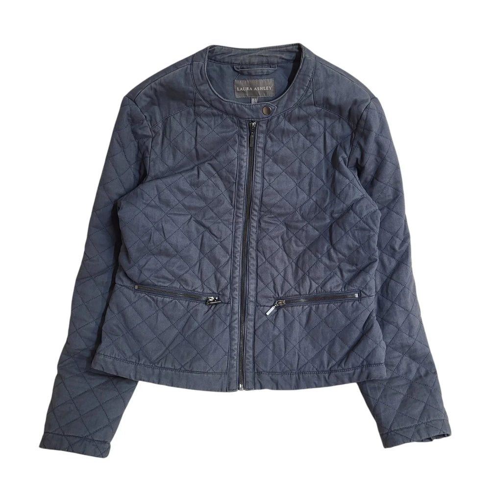 Laura Ashley Navy Blue Zipped Jacket UK Women's Size 14