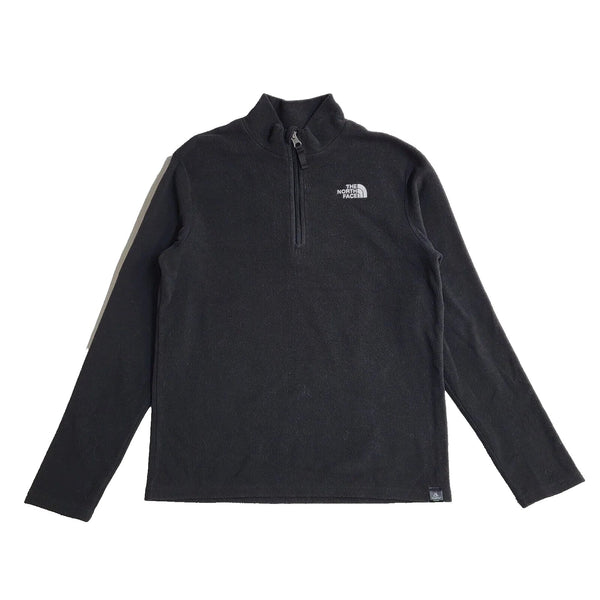 The North Face Black 1/4 Zip Fleece Y2K UK Boy's Size L