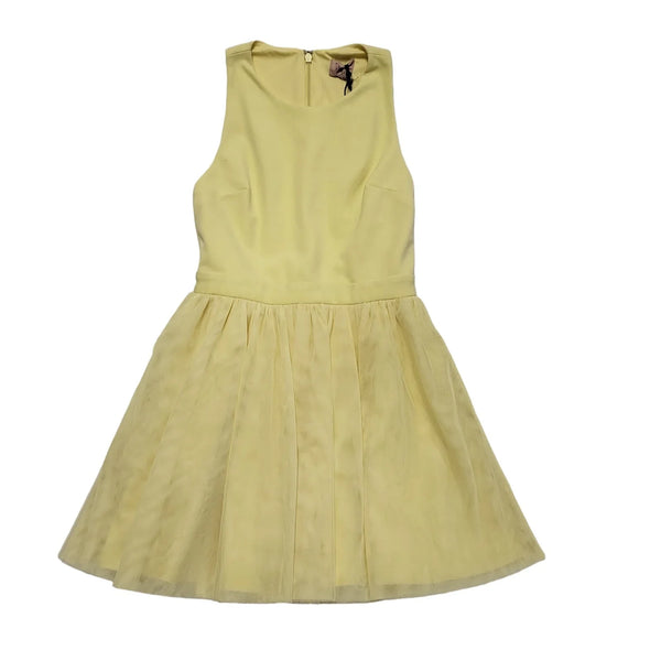 Topshop Yellow Sleeveless Skater Dress Uk Women's Size 12 Bnwt CC842