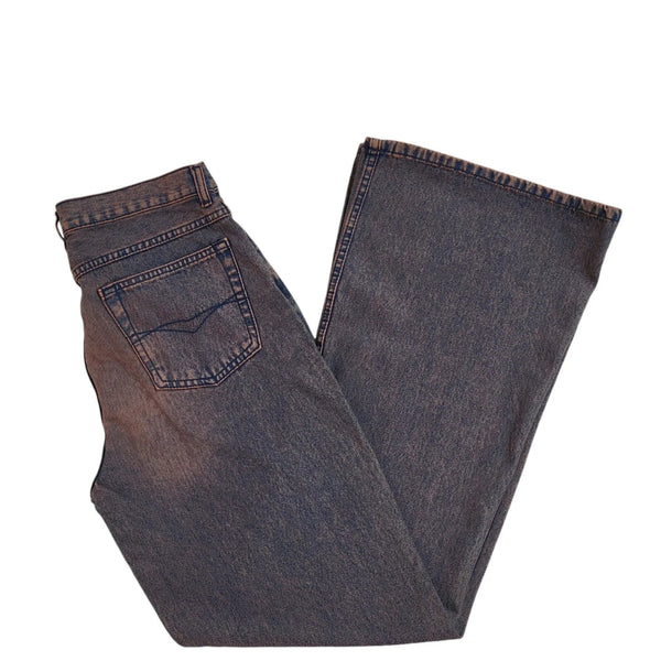 Dare 90s Dark Blue Pink Bootcut Denim Jeans Uk Women's Size 14 W32 L32