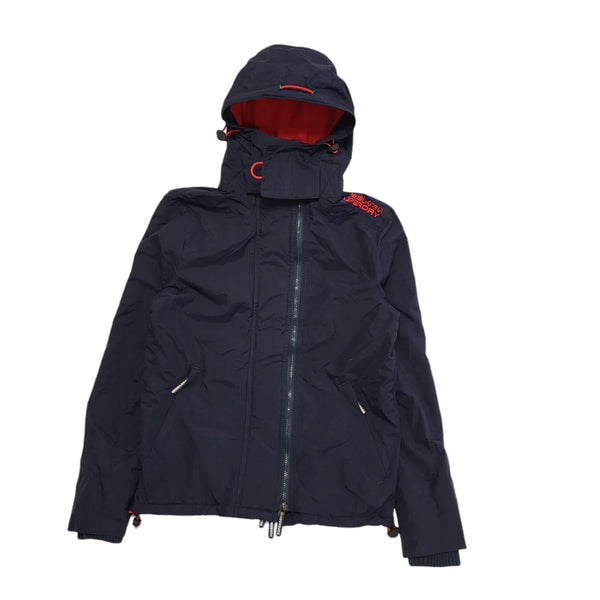 Superdry Wind Cheater Blue Zipped Hooded Jacket Uk Men's Size Small CC681