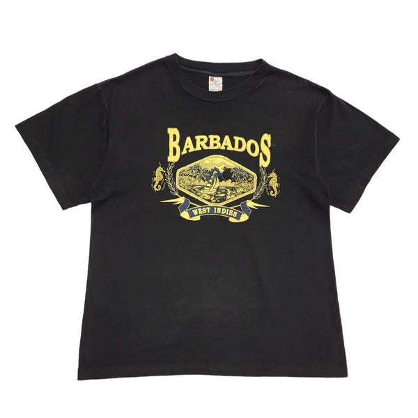Caribbean Dream Vintage 90s Black Barbados Short Sleeve T-Shirt Mens Size XL