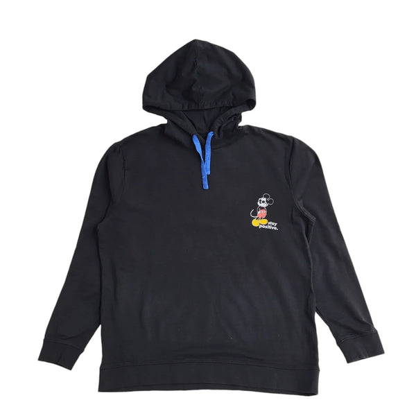 Mickey & Friends Black Pullover Over-sized Sweatshirt Hoodie UK Women's Size XL
