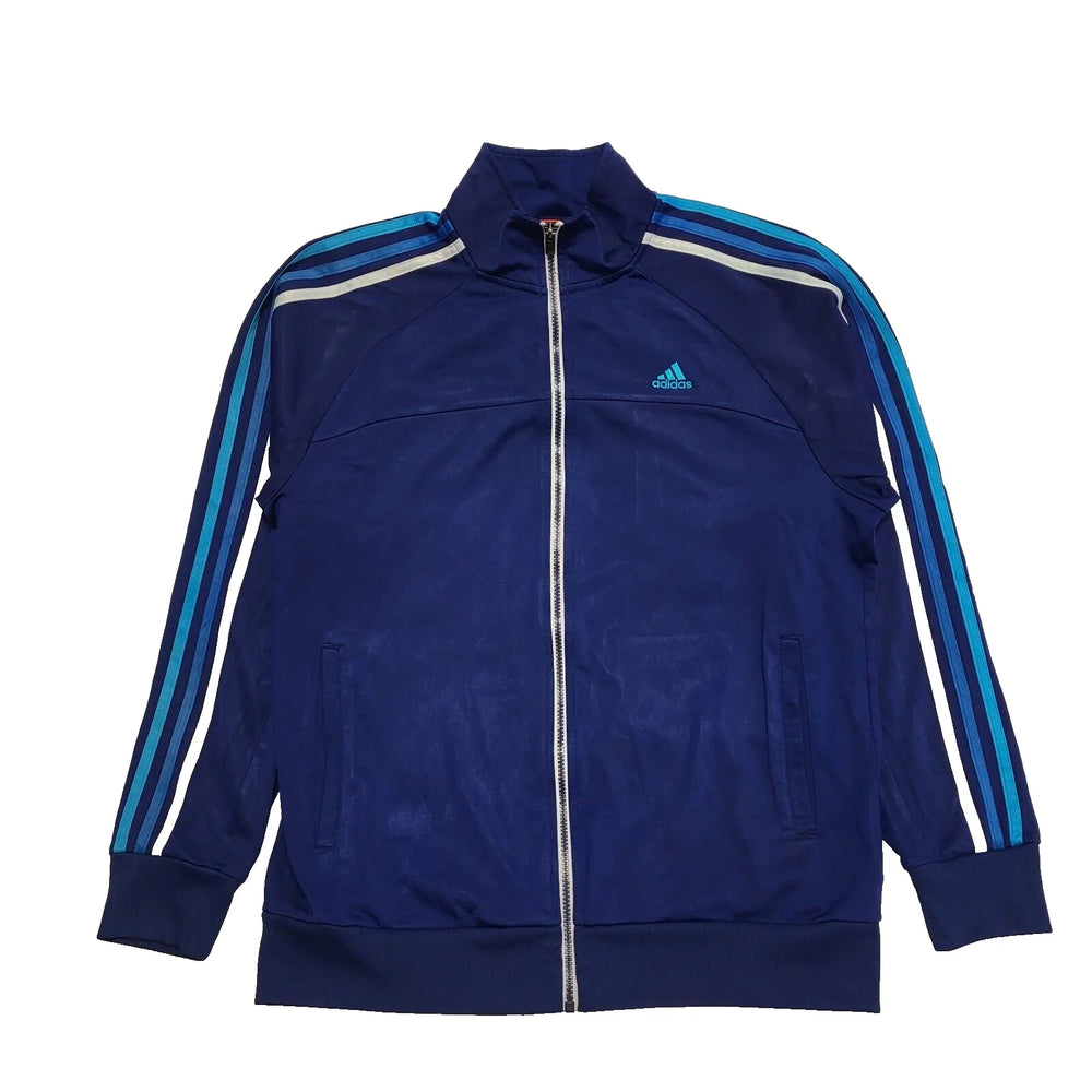 Adidas Blue Long Sleeve Sports Track Jacket Top UK Men's Medium K195