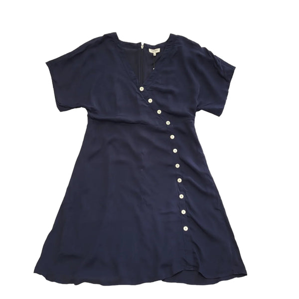 Studio 8 Navy Short Sleeve Annalise Buttoned Wrap Dress Uk Women's 20 Bnwt DD113