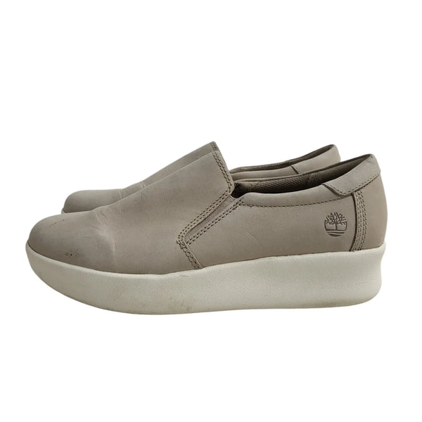 Timberland Beige Slip-Up Leather Shoes Uk Women's Size 4