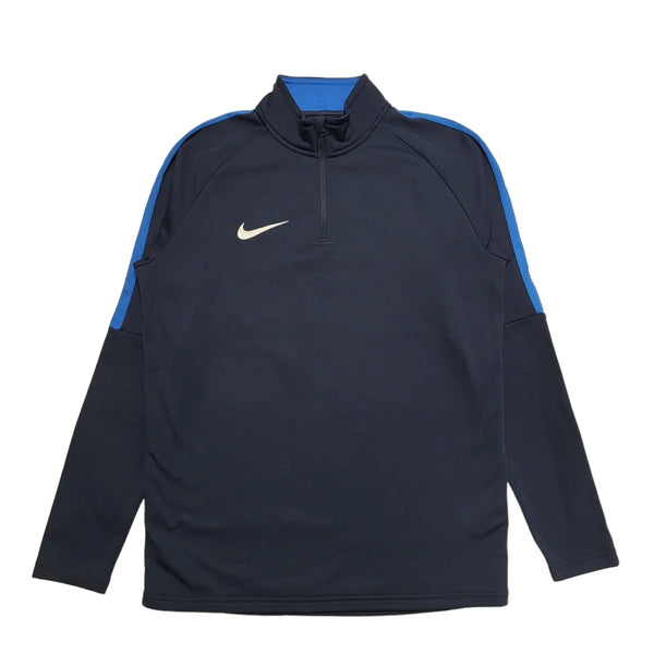 Nike Dry-Fit Navy Blue High Neck Sports Sweatshirt Uk Men's Medium BB829
