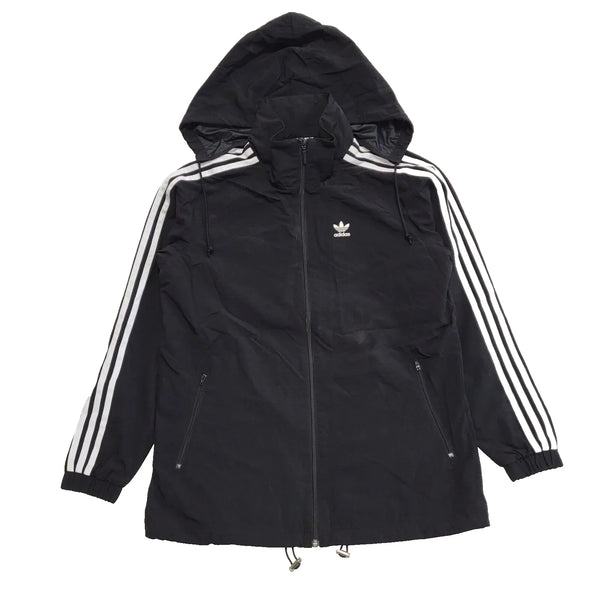 Adidas Black Zip Fasten Over-sized Hooded Sports Jacket Women's UK 6 xS H275