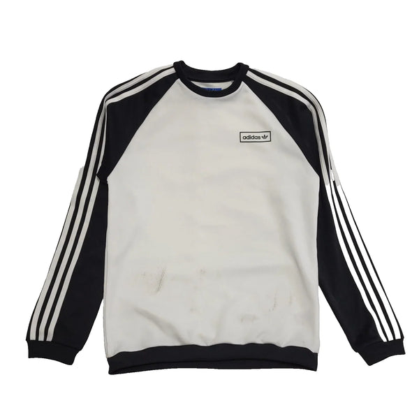 Adidas White Black Long Sleeve Casual Sports Sweatshirt UK Men's Small K113