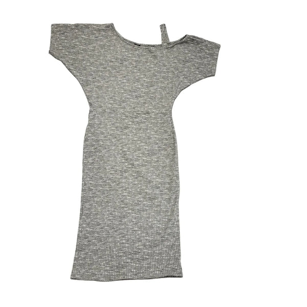 River Island Grey Marl Jumper one Shoulder Maxi Dress Women's BNWT  UK 14 K939