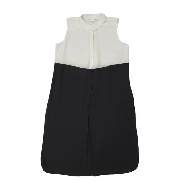 Peter Nygard Vintage Y2K White & Black Sleeveless Dress Uk Women's Size 14 Bnwt