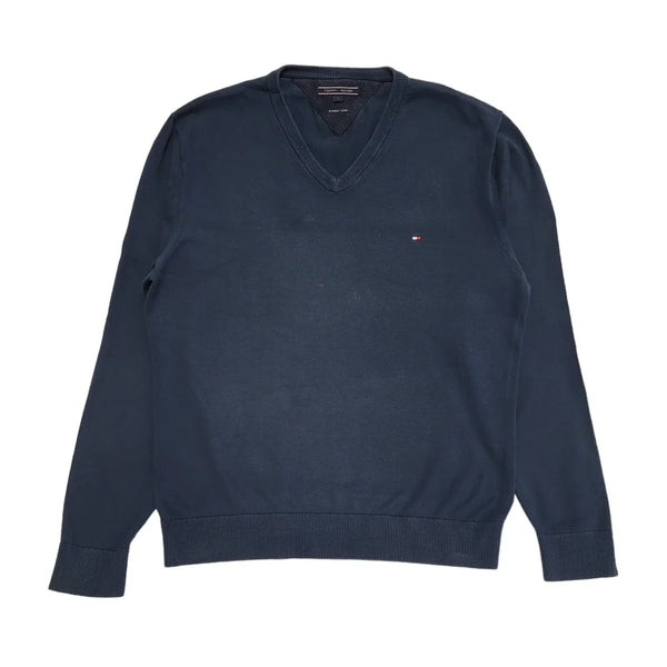 Tommy Hilfiger Navy Blue V-Neck Long Sleeve Jumper Men's  uk L eu 54 H463