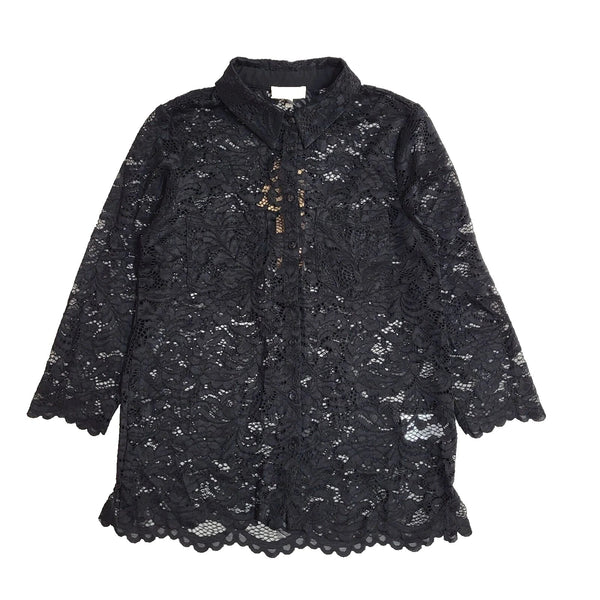 Phase Eight Gabby Black Lace Blouse Y2K 3/4 Sleeve BNWT UK Women's Size 8