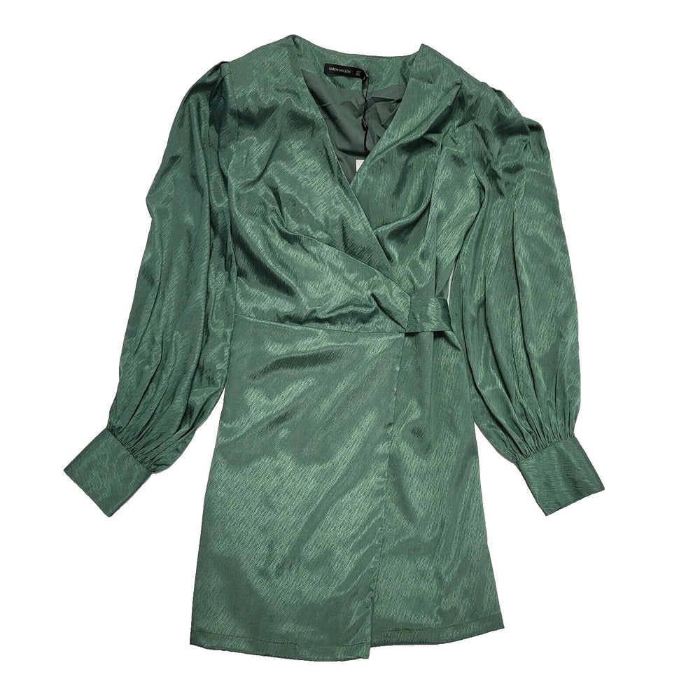 Karen Millen Roleaux Green Evening Wrap Dress Women's UK 10 BNWT H896