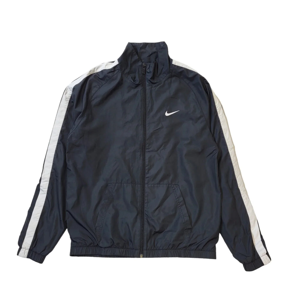 Nike Black White Zipped Lightweight Sports Jacket Men's uk L H17
