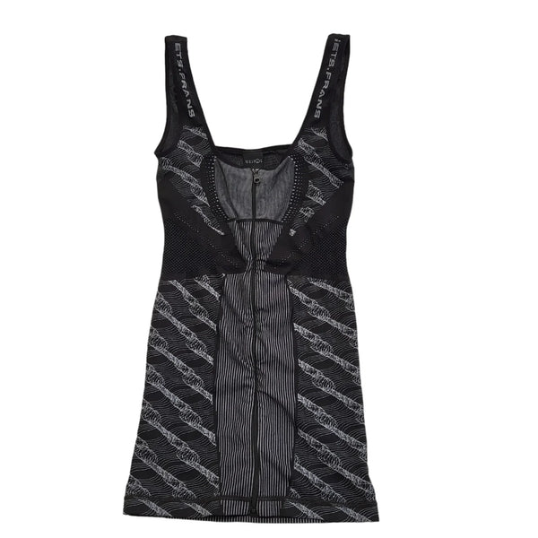 Urban Outfitters Black Grey Sleeveless Dress Uk Women's Size L Bnwt CC443