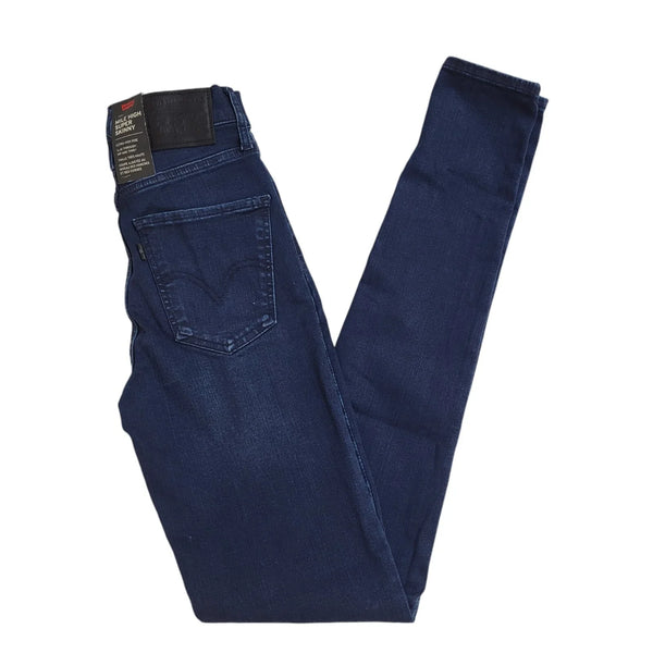 Levi's Blue Mile High Skinny Denim Jeans Uk Women's 6 W24 L32 EE261