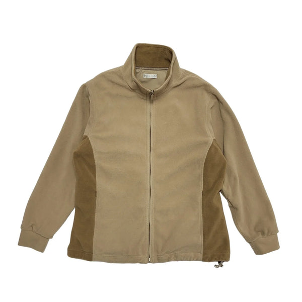 Green Lamb Vintage 90s Beige Zipped Fleece Jacket Men's Size Large