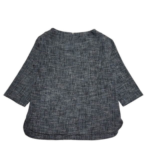 White Stuff Blue 3/4 Sleeve Blouse Hettie Top UK Women's 10 Bnwt BB495