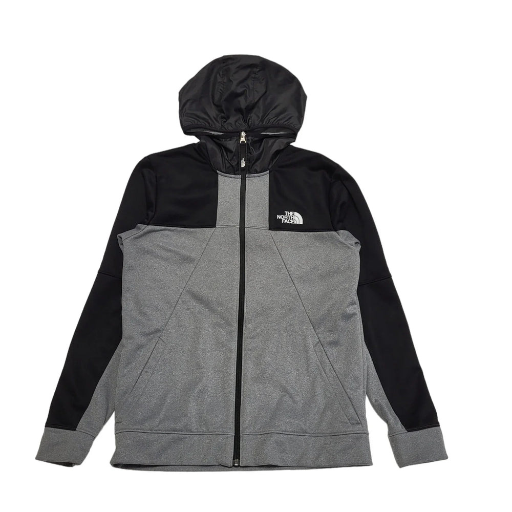 The North Face Grey & Black Zipped Sports Hoodie Uk Boy's Size XL DD408