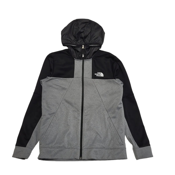 The North Face Grey & Black Zipped Sports Hoodie Uk Boy's Size XL DD408
