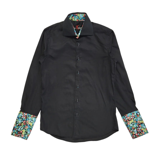Isaac Kottyarevsky Vintage Y2K Black Long Sleeve Shirt Uk Men's Size S