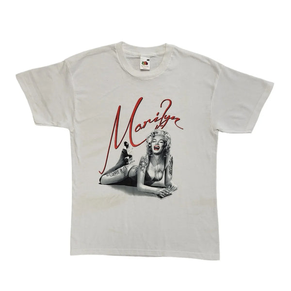 Fruit Of The Loom White Y2K Marilyn Monroe Short Sleeve T-Shirt Mens Size M