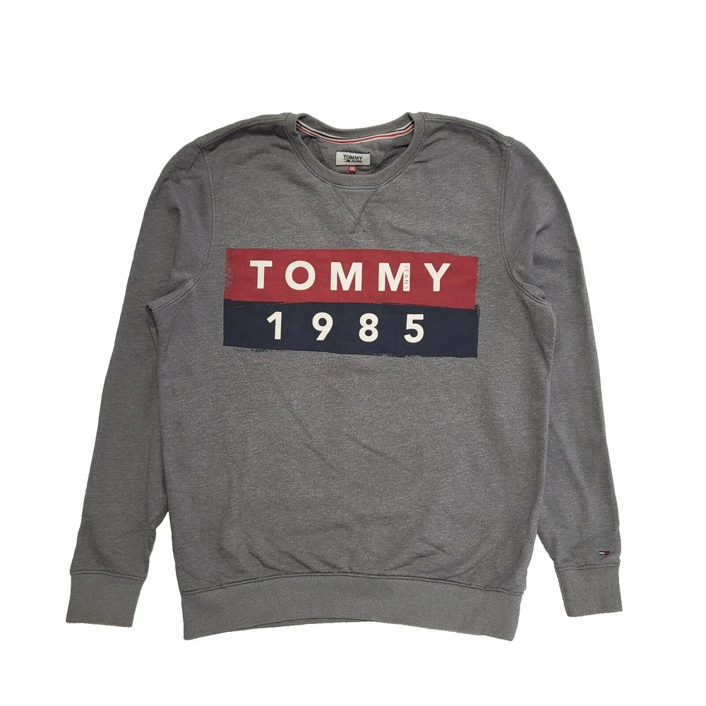 Tommy Hilfiger Grey Large Sleeve Crew Neck Casual Sweatshirt UK Men's 2XL K12