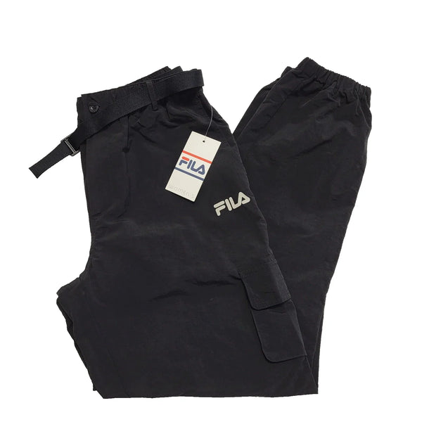 Fila Active Wear Trousers Black Straight Leg Uk Women's 10 W28 L30 BNWT L191