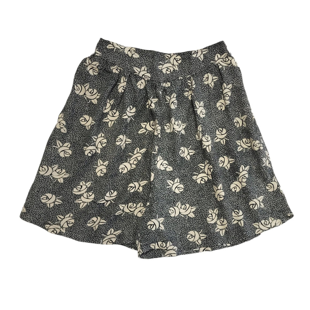 Vintage 90's Black & White Floral High Waist Shorts Womens UK 10 W28
