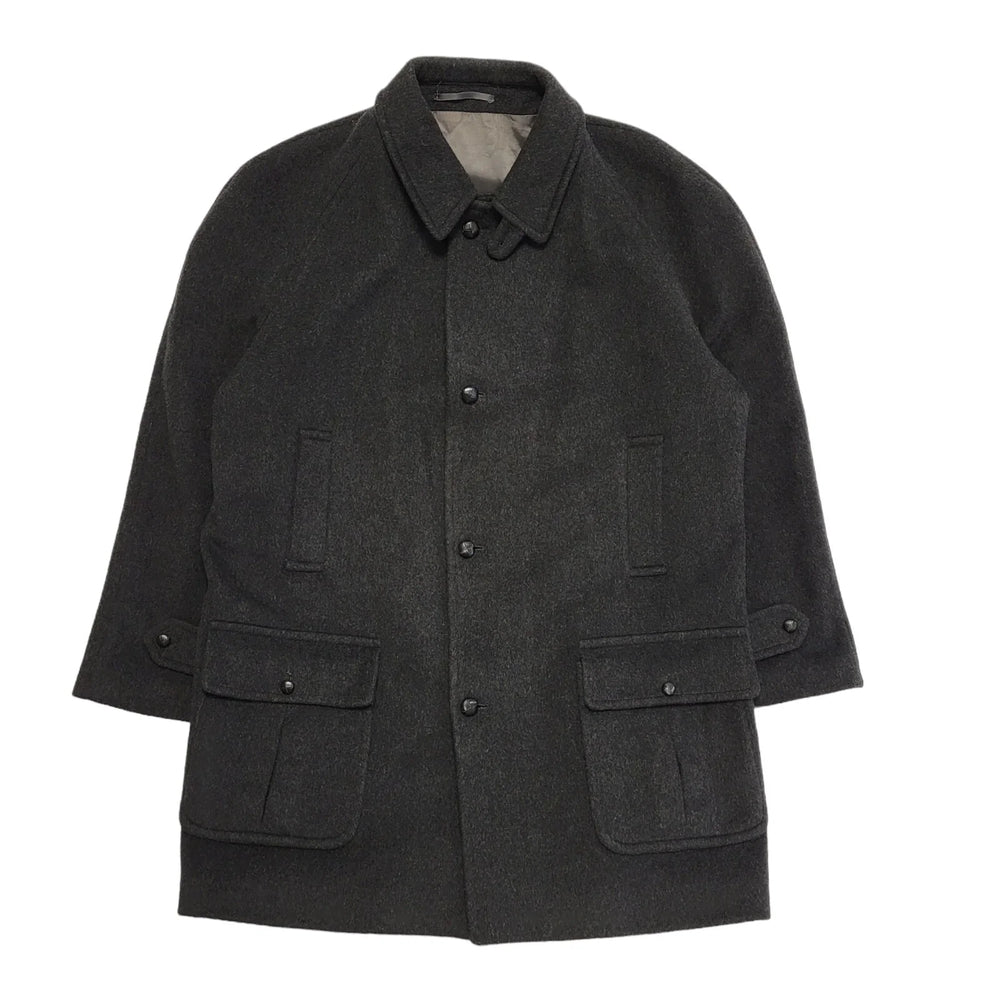 Canda 90s Vintage Dark Grey Wool Overcoat Uk Men's Size XL