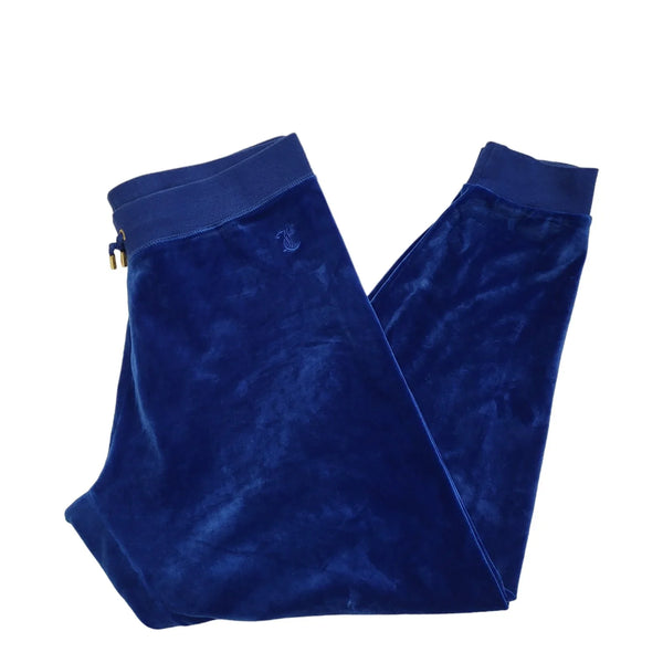 Juicy Couture Blue Velour Joggers Womens UK Size XL W32-34 L29 DD712