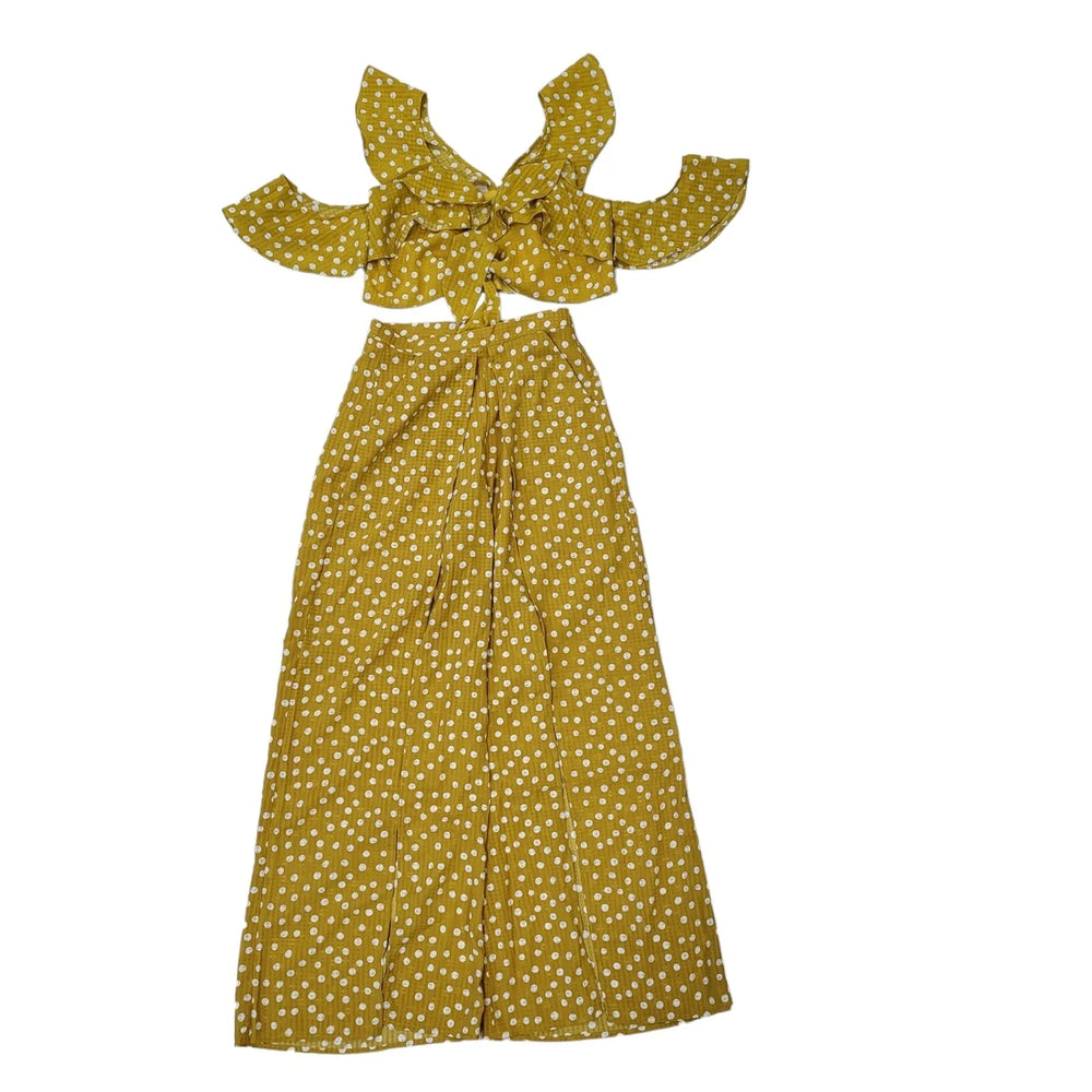 Runaway Mustard Pot Spot-On Top Jumpsuit Uk Women's S W26 L28 Bnwt EE138