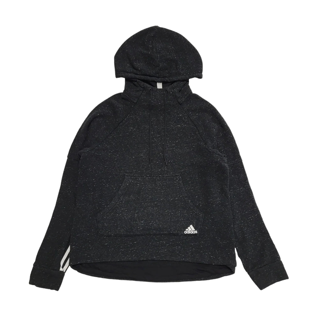 Adidas Charcoal Drawstring L/Sleeve Sweatshirt Hoodie Women's M eu 38 H353