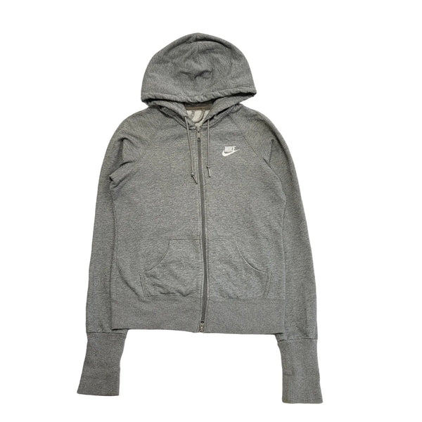 Nike Sports Hoodie Full Zip Grey Women's UK Size Medium CC22