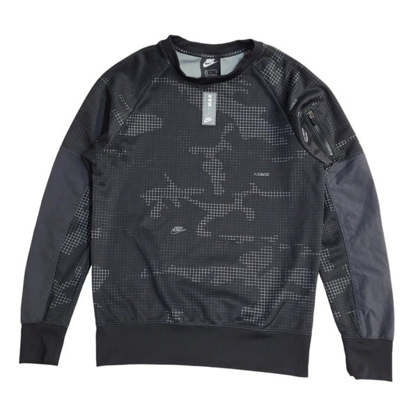 Nike Airmax Black Crew Neck Casual Sports Top UK Men's Size Small EE789