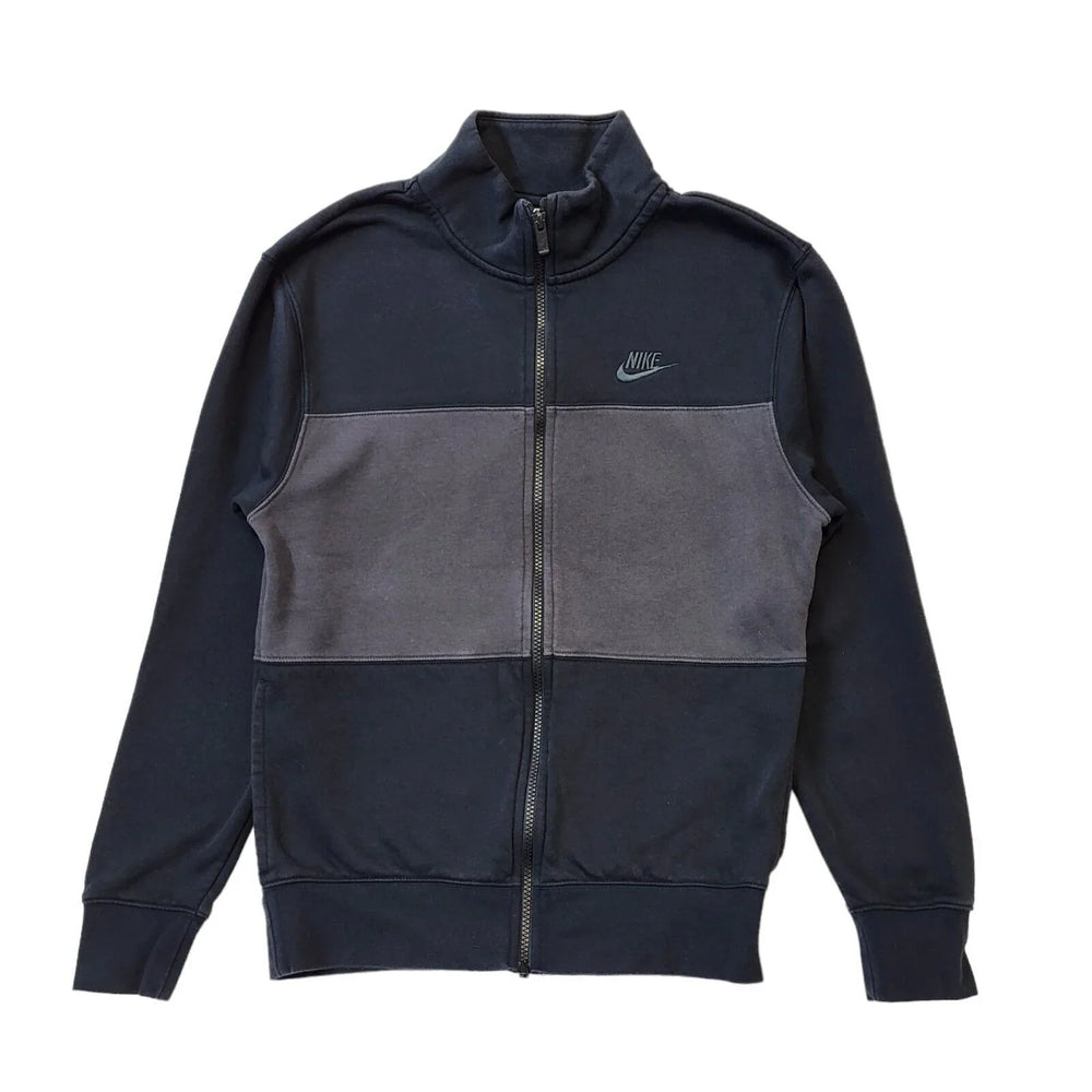 Nike Black Grey Zipped Sports Tracksuit Top Uk Men's Extra Small G454